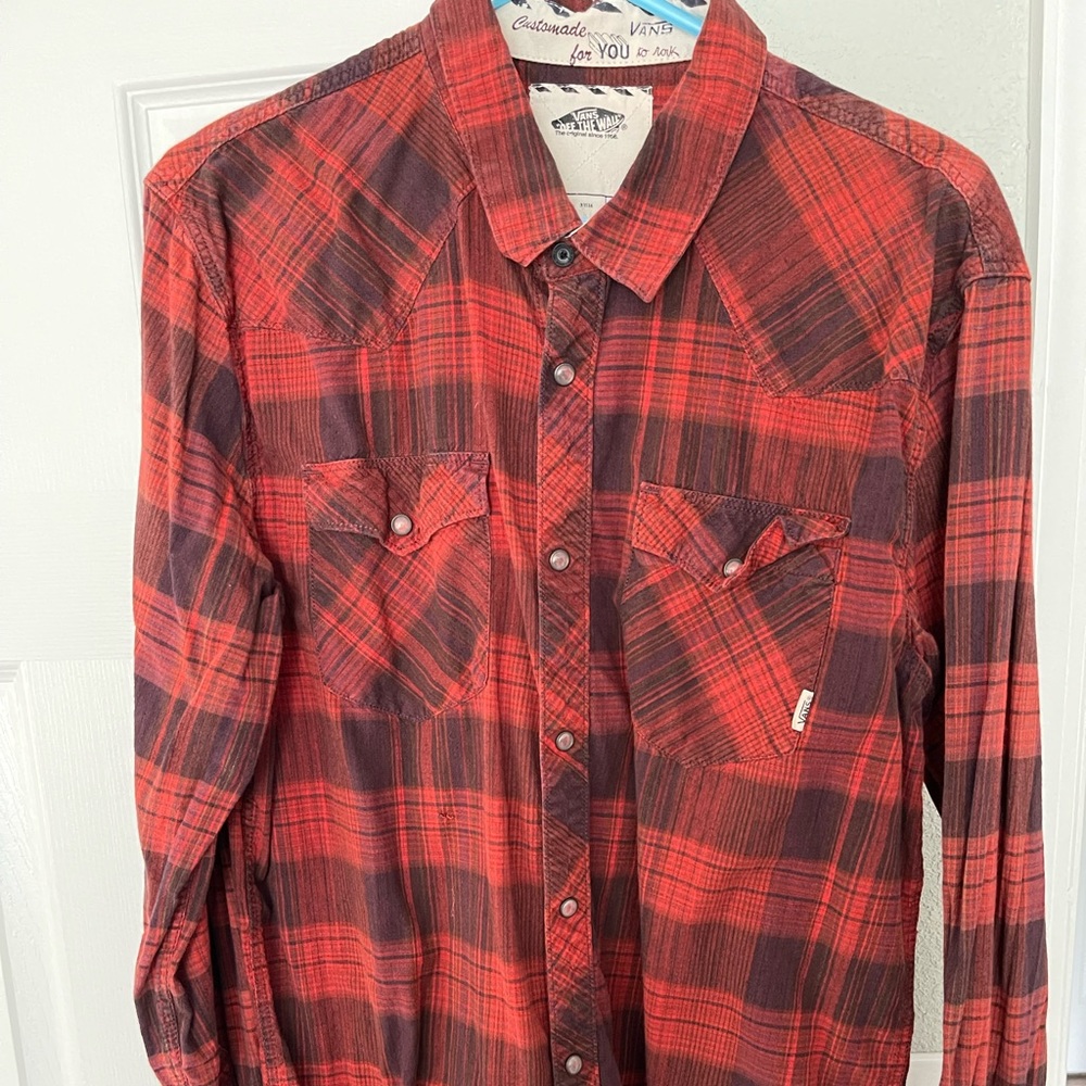 Vans pearl snap western flannel